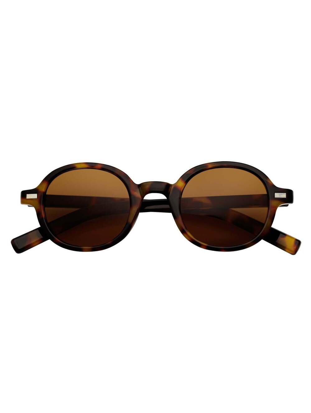 BARON - Small Round Sunglasses Tortoise Brown